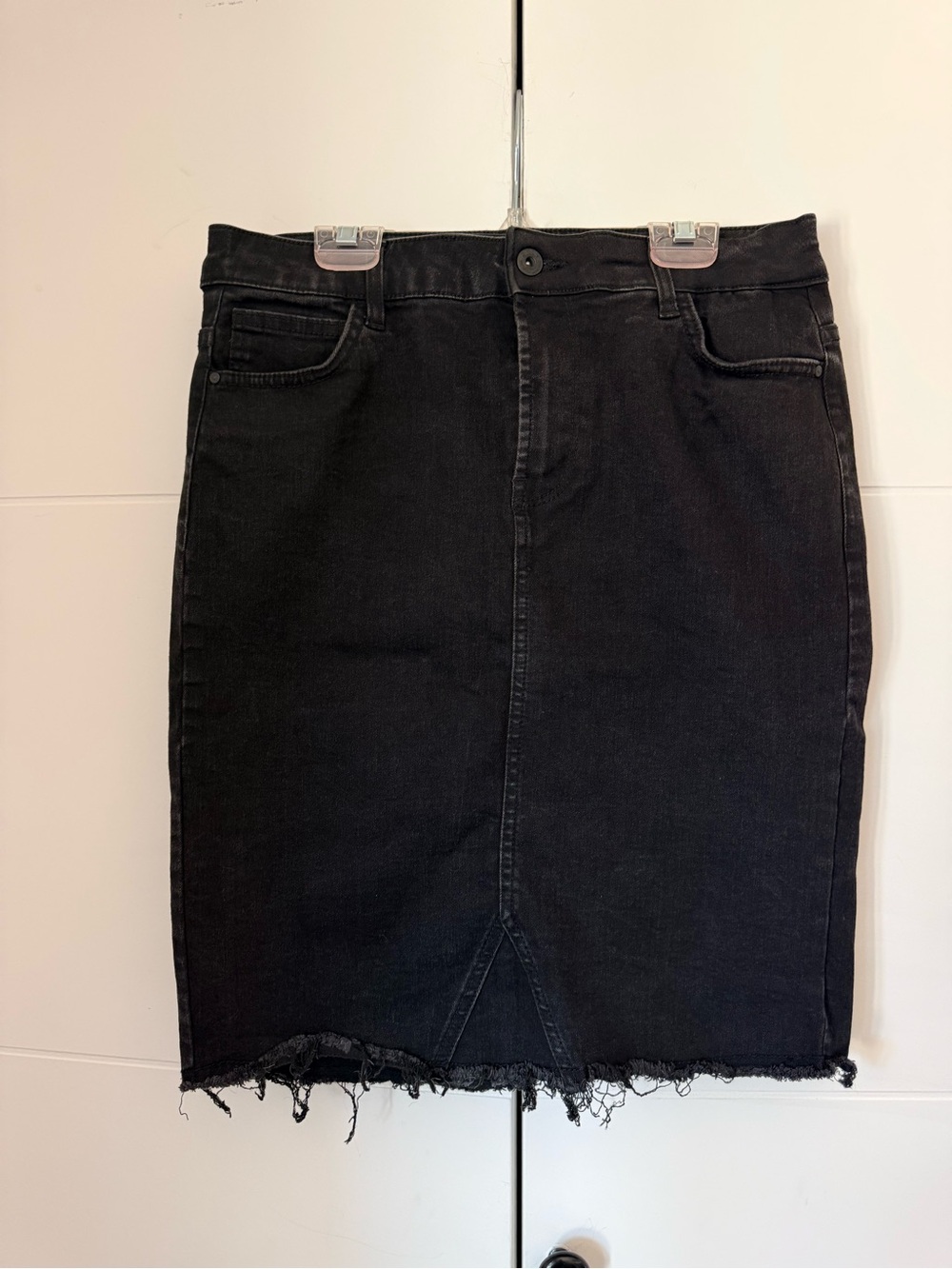 ONLY Stretch Black Denim Skirt